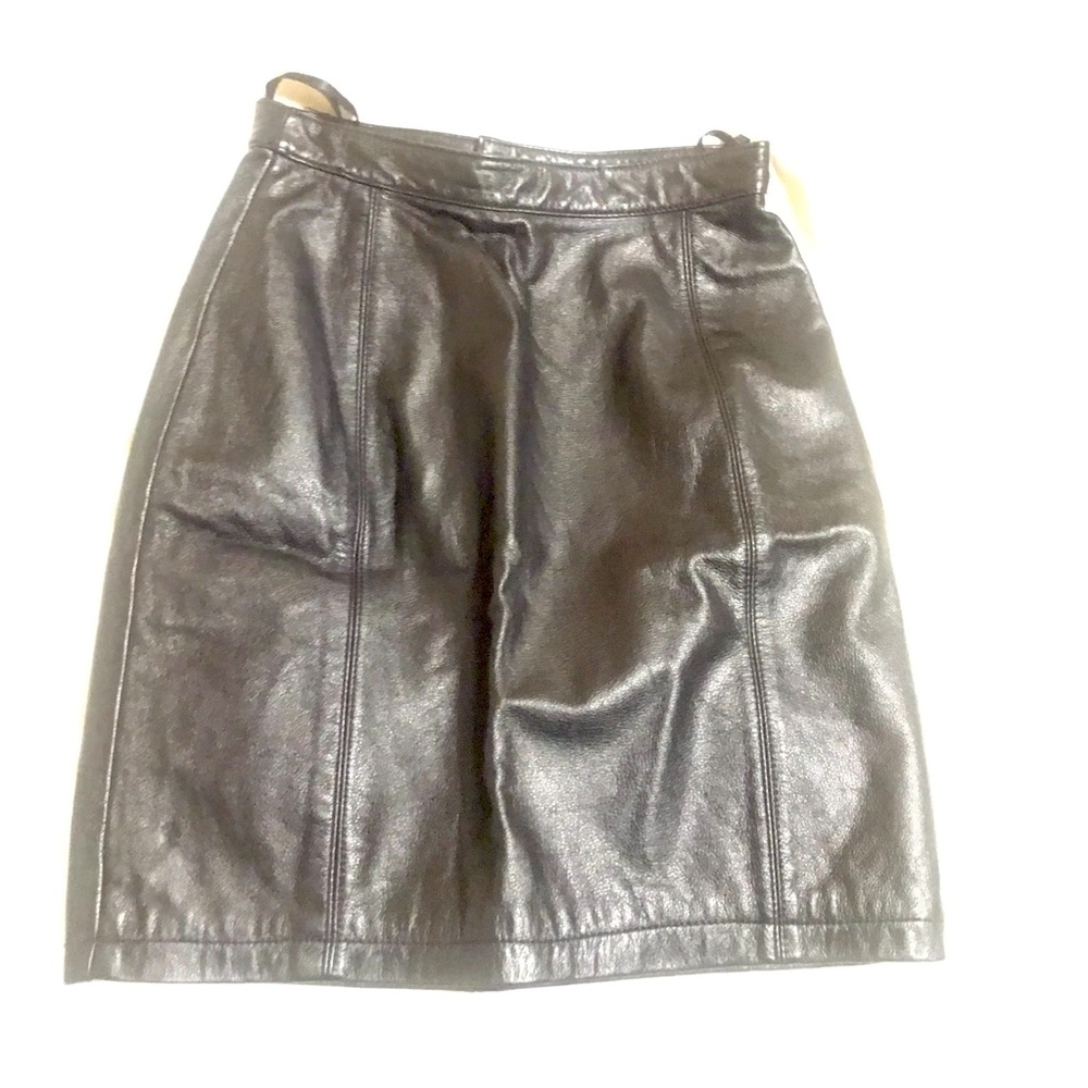 Vintage Maxima Wilson Leather zip up pencil skirt NWOT